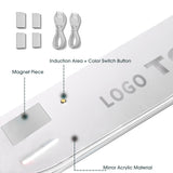 Car LED Door Sill LED Light Pedal Wireless USB Charging Magnetic 2PCS