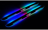 Car LED Door Sill LED Light Pedal Wireless USB Charging Magnetic 2PCS