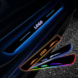 Car LED Door Sill LED Light Pedal Wireless USB Charging Magnetic 2PCS