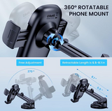 Phone Mount for Car Windshield Dashboard Air Vent Universal