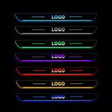 Car LED Door Sill LED Light Pedal Wireless USB Charging Magnetic 2PCS