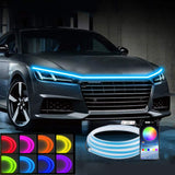 Led Car Hood Strip Lights App+Remote Control