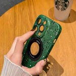 Starry hollow phone case magnetic charging hard case for iPhone